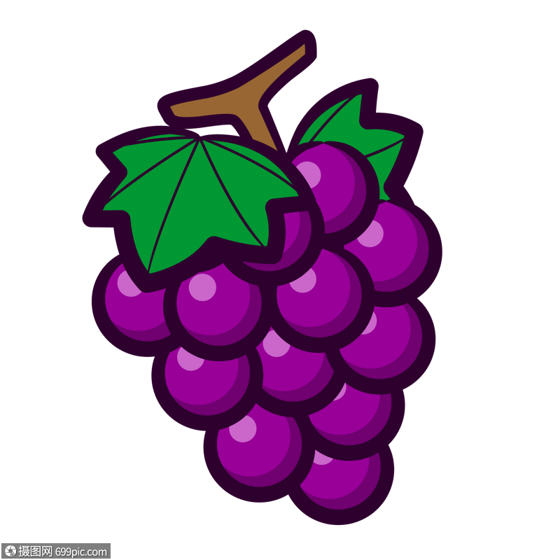 紫葡萄水果葡萄素材