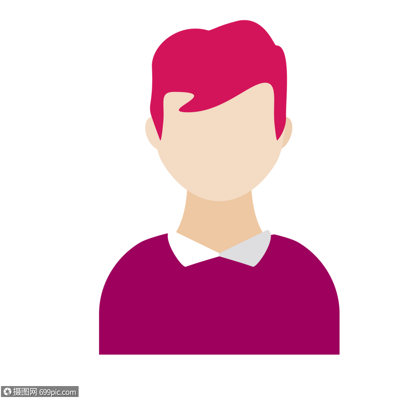 年轻红发男士头像