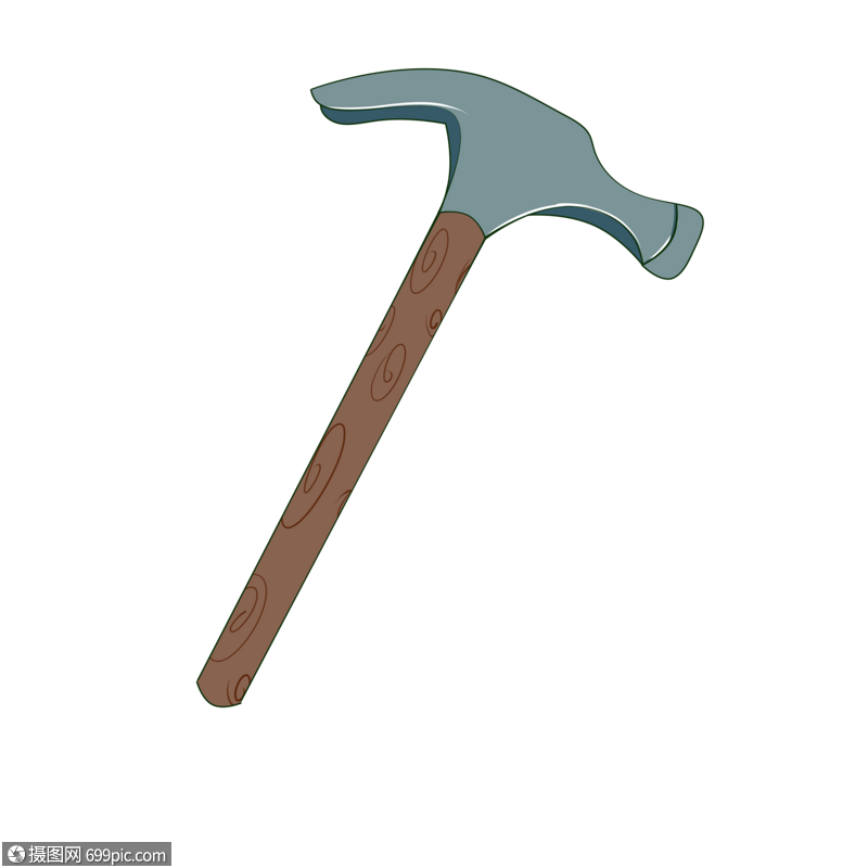 免抠元素 手绘/卡通元素 锤子图片 铁锤.psd