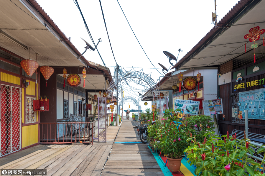 马来西亚槟城姓氏桥海边