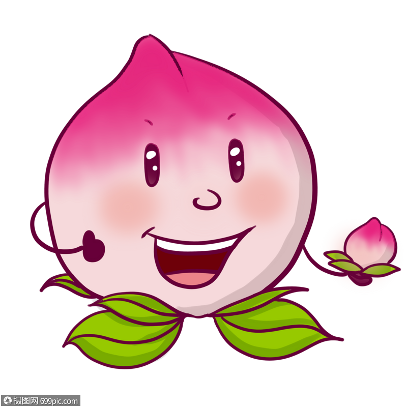 桃子卡通夏季美食图片
