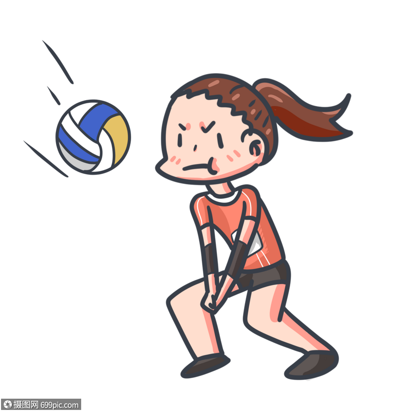 免抠元素 手绘/卡通元素 排球.png