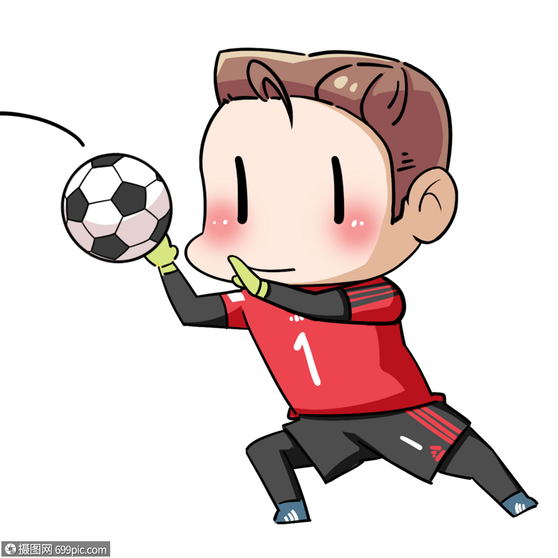 足球运动员奥林匹克卡通人物