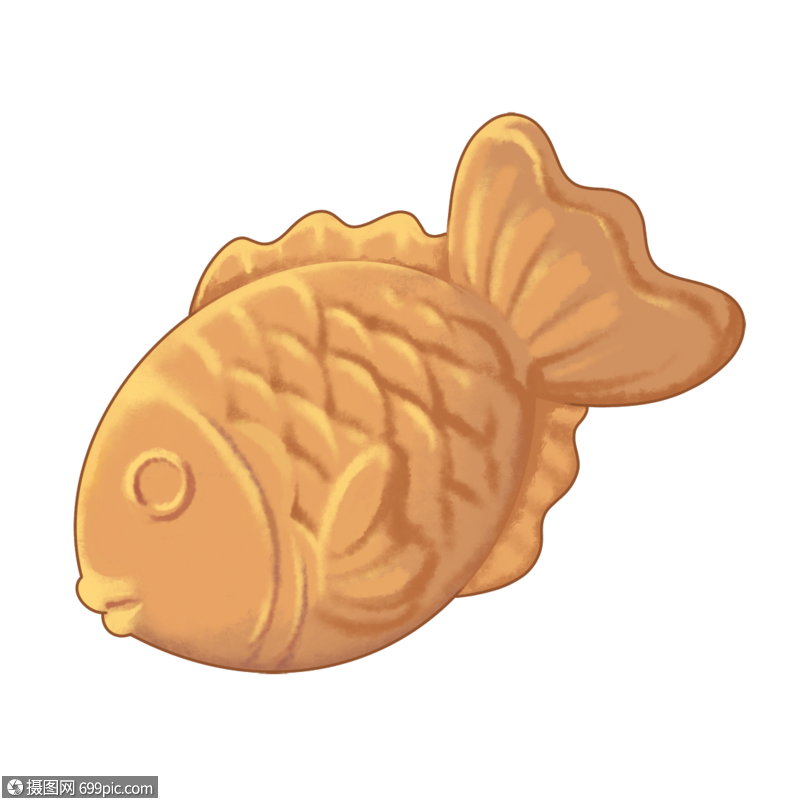 免抠元素 手绘/卡通元素 好吃的鲷鱼烧.psd