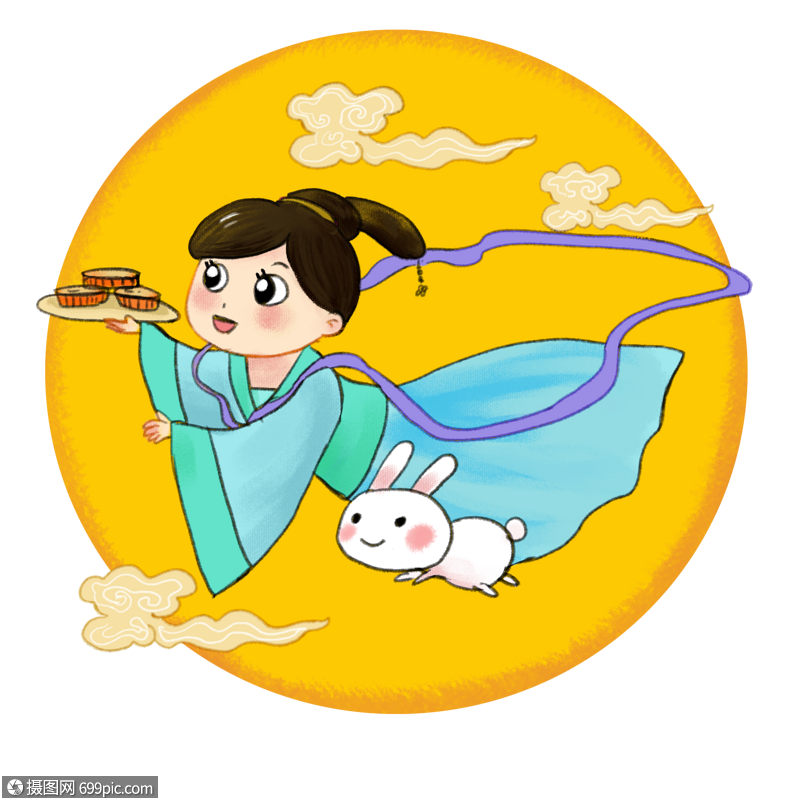 嫦娥奔月节日高清图片素材