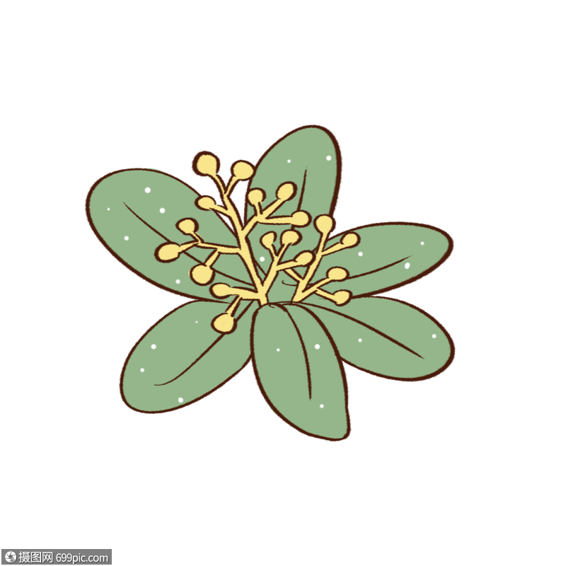 米兰花卡通夏天高清图片素材