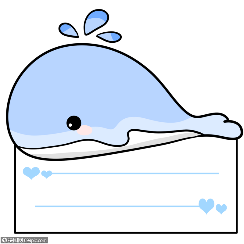 可爱对话框海豚蓝色