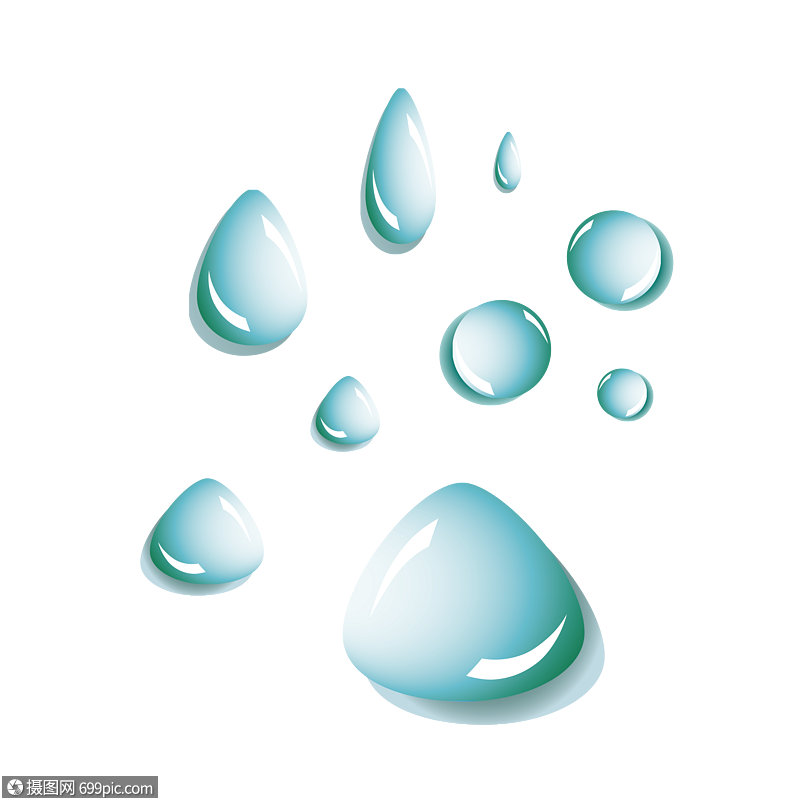 ai矢量图渐变立体蓝色渐变气泡水滴水泡