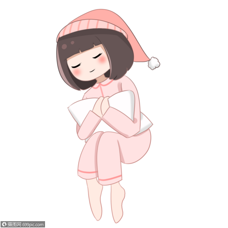 睡觉的女孩安稳舒服