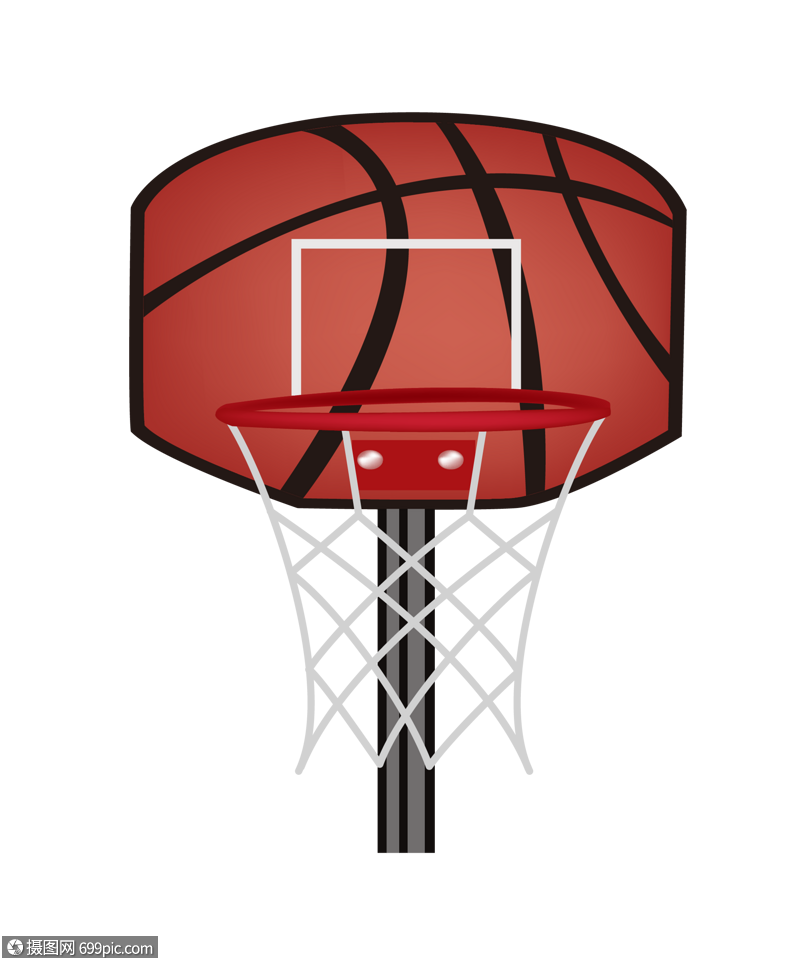 红色篮球框体育用品运动