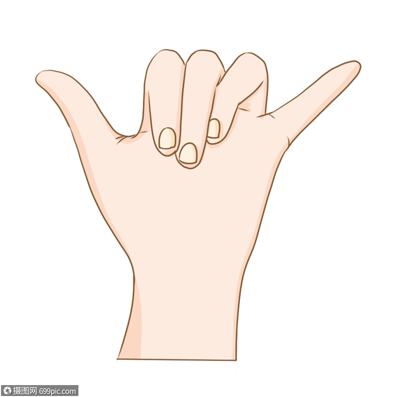 手势厉害六手绘