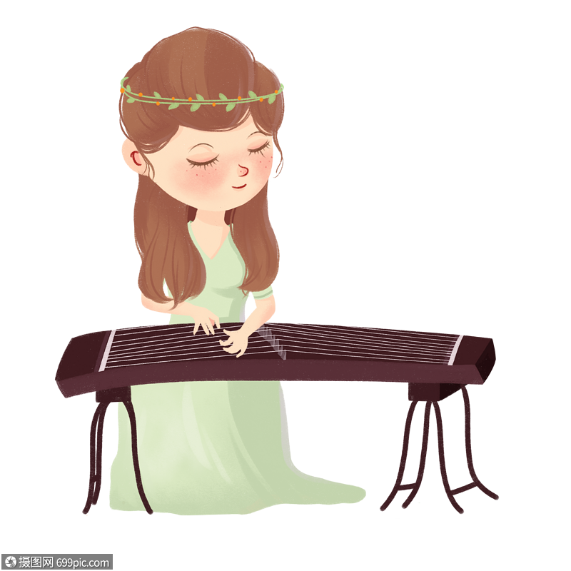 音乐节拉大提琴弹古筝唱歌的女孩