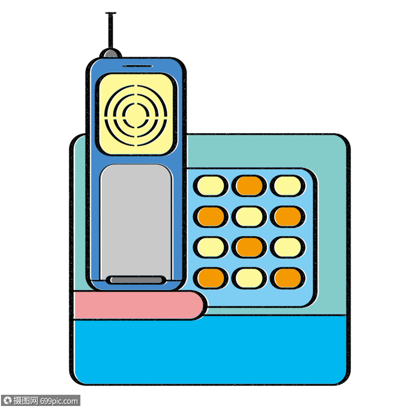 电话电器卡通电话图片