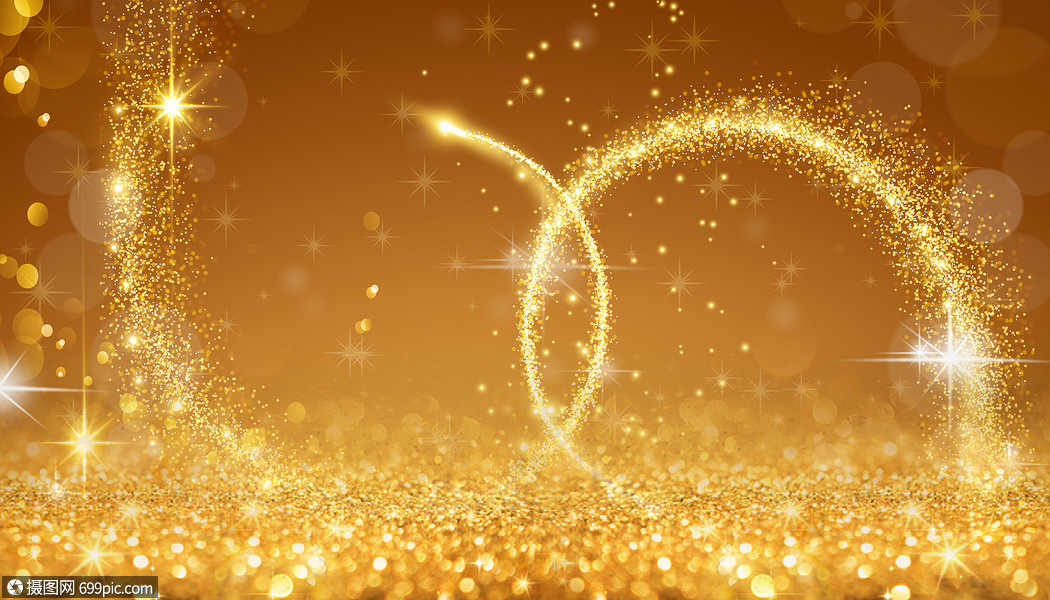 金色鎏金背景亮点粒子