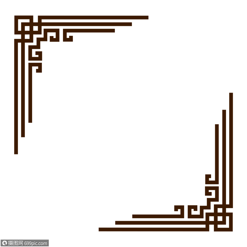 免抠元素 边框底纹 中国风边框装饰.psd