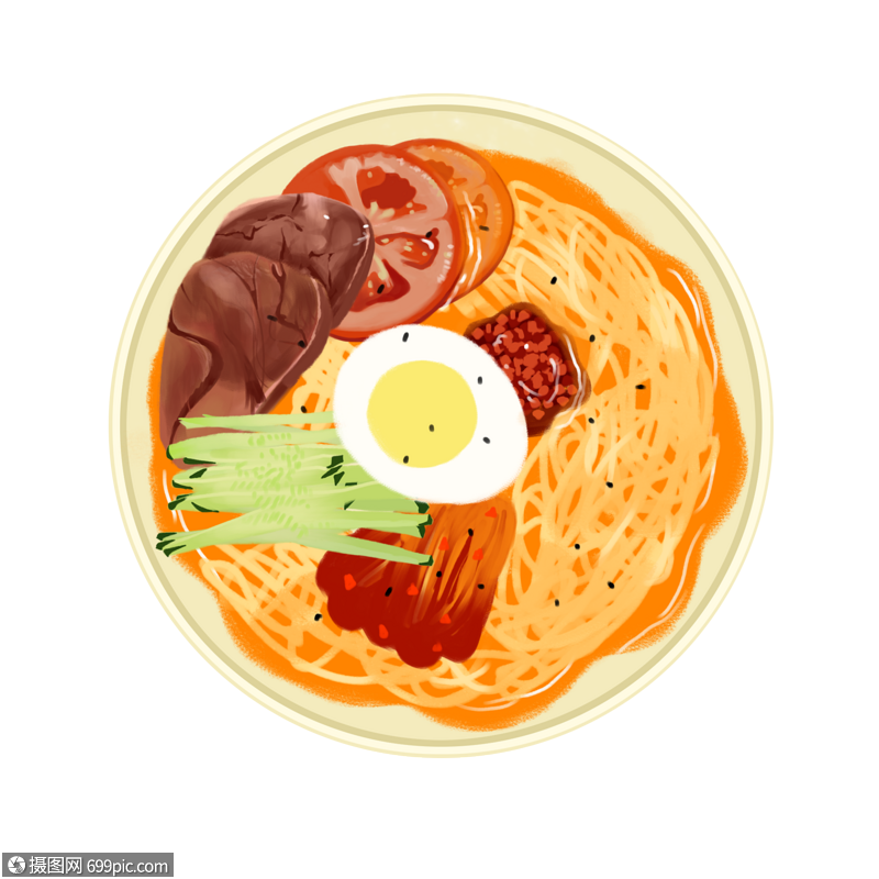 冷面朝鲜小吃面条图片