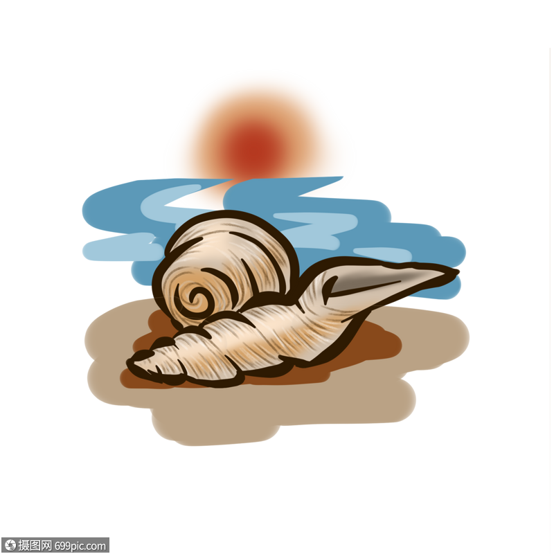 卡通海螺图片动物海底