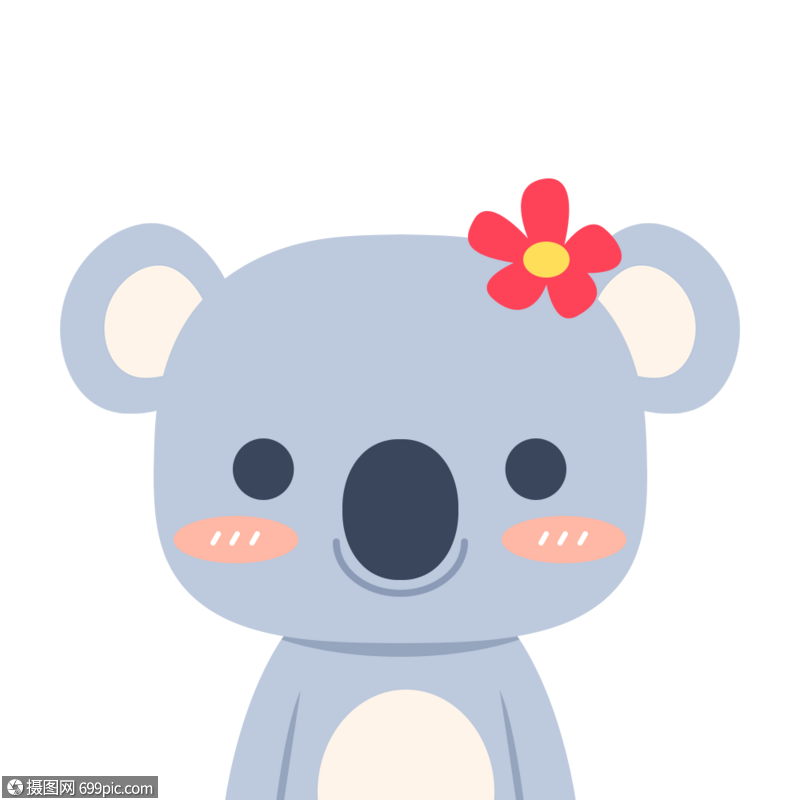 免抠元素 手绘/卡通元素 母亲节 小考拉.psd