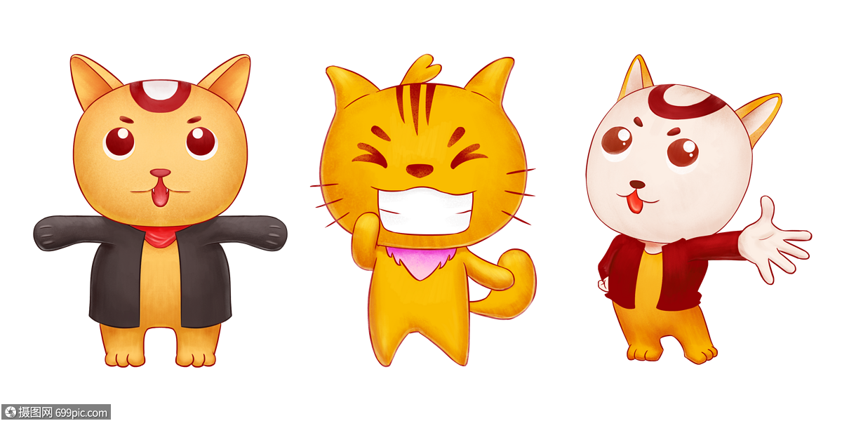 猫卡通动物可爱动物