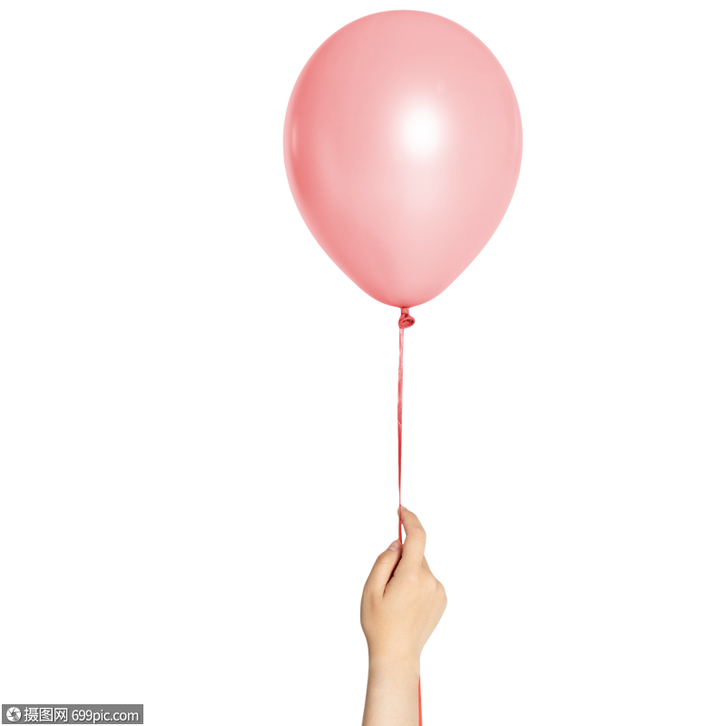 手拿气球