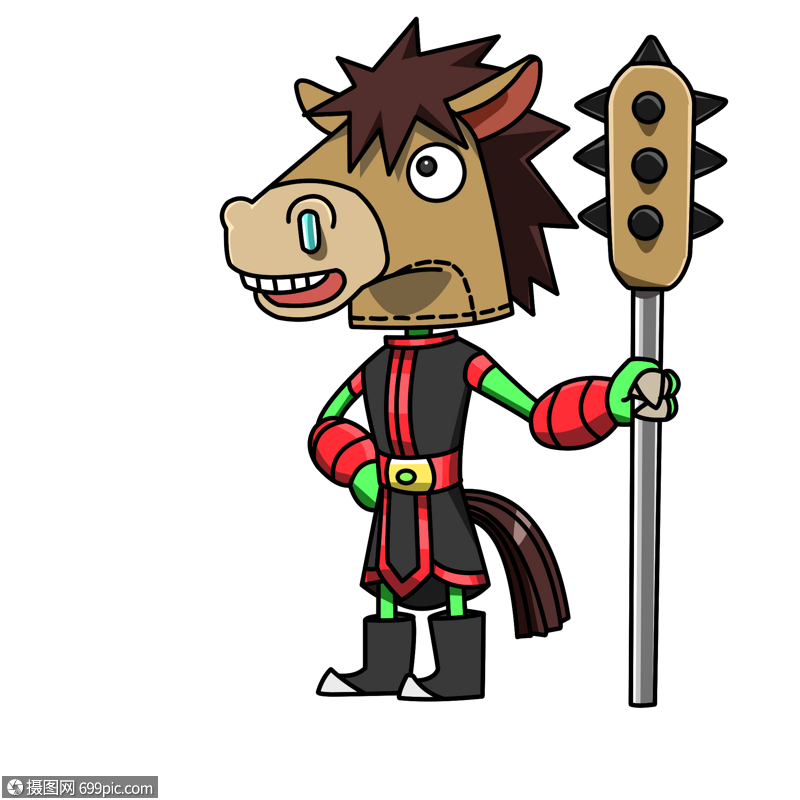 中元节马面卡通可爱