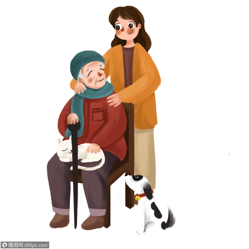 关爱孤寡老人常回家看看插图