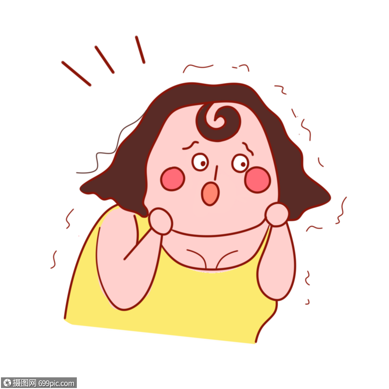 卡通胖女孩可爱表情包胖子小清新