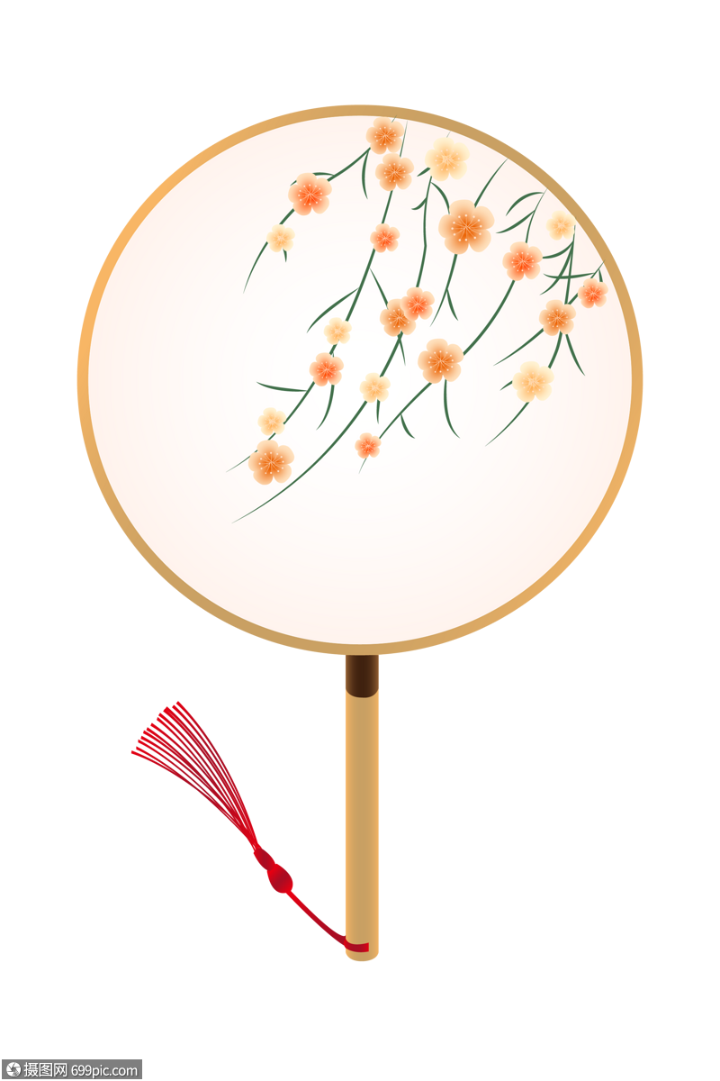 古风团扇扇子矢量图片