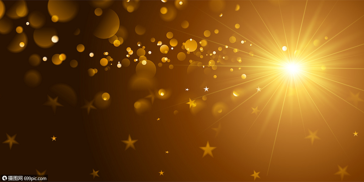 金色光芒背景渐变海报背景