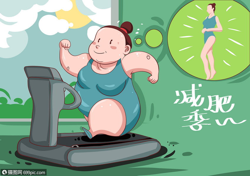 减肥夏天女孩高清图片素材