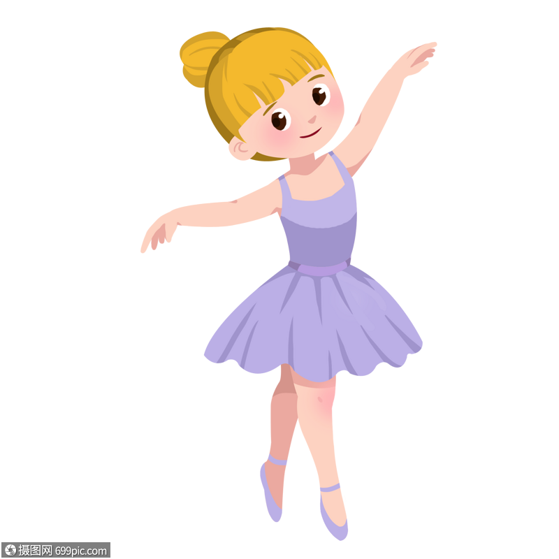 卡通女孩芭蕾舞舞蹈跳舞