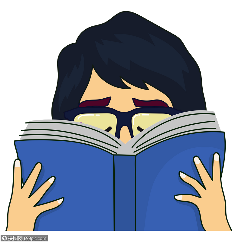 沉迷看书无法自拔读书书呆子