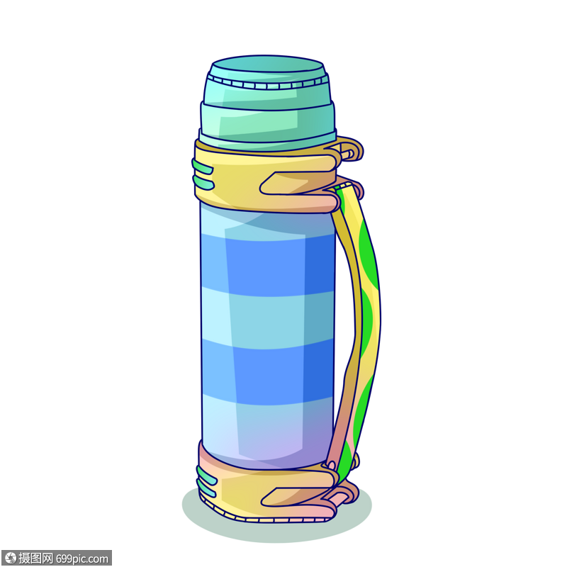 卡通保温杯彩色手提