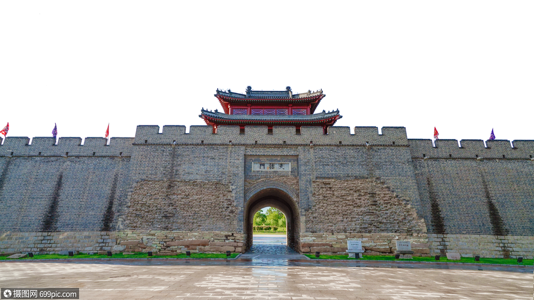 辽阳东京城天佑门古镇元素