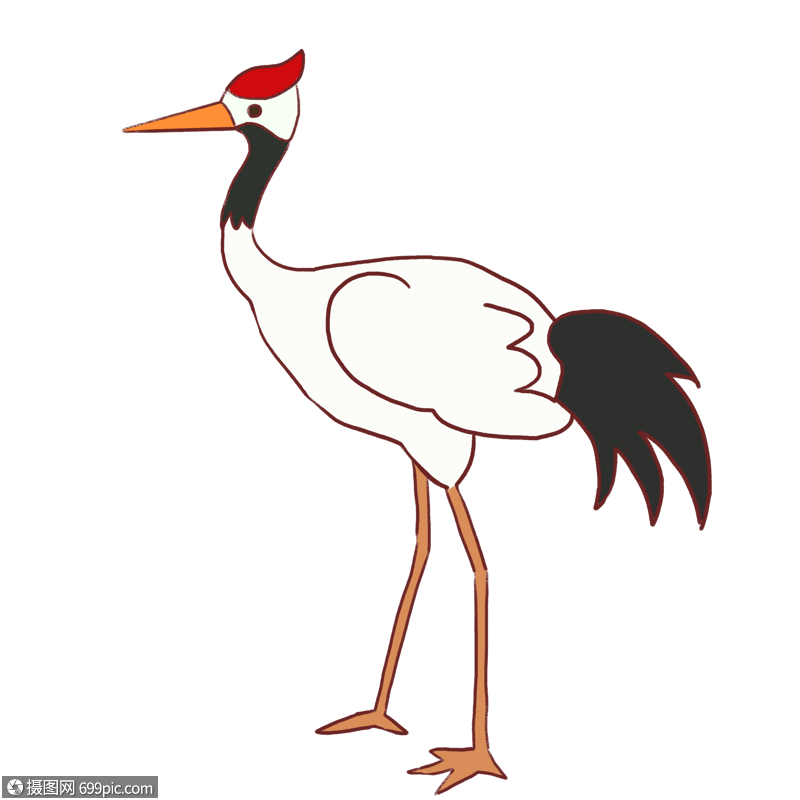 免抠元素 手绘/卡通元素 鹤.png