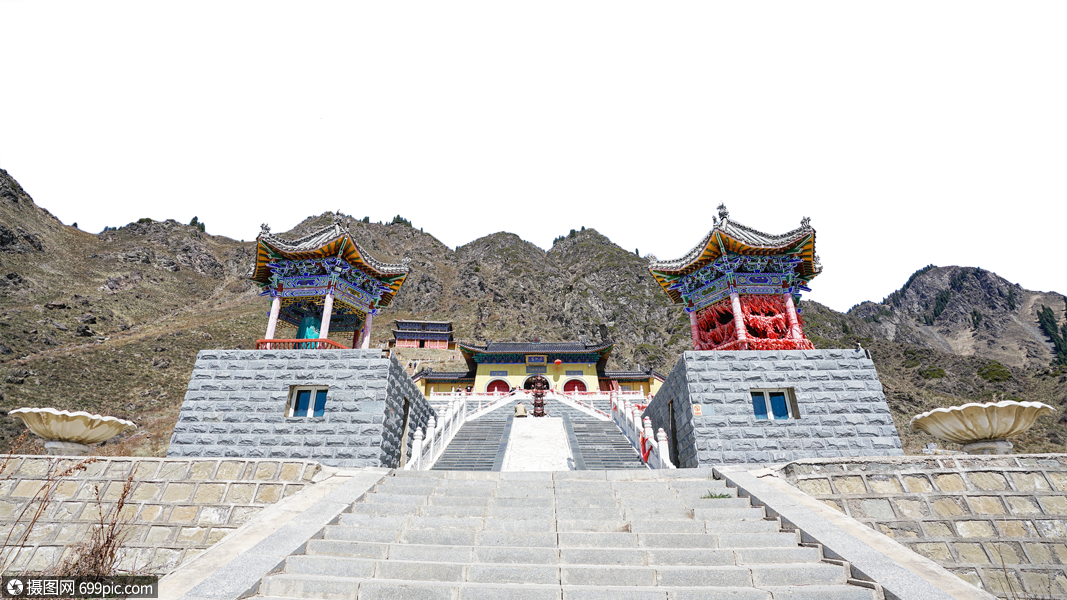 新疆天山西王母祖庙建筑风光