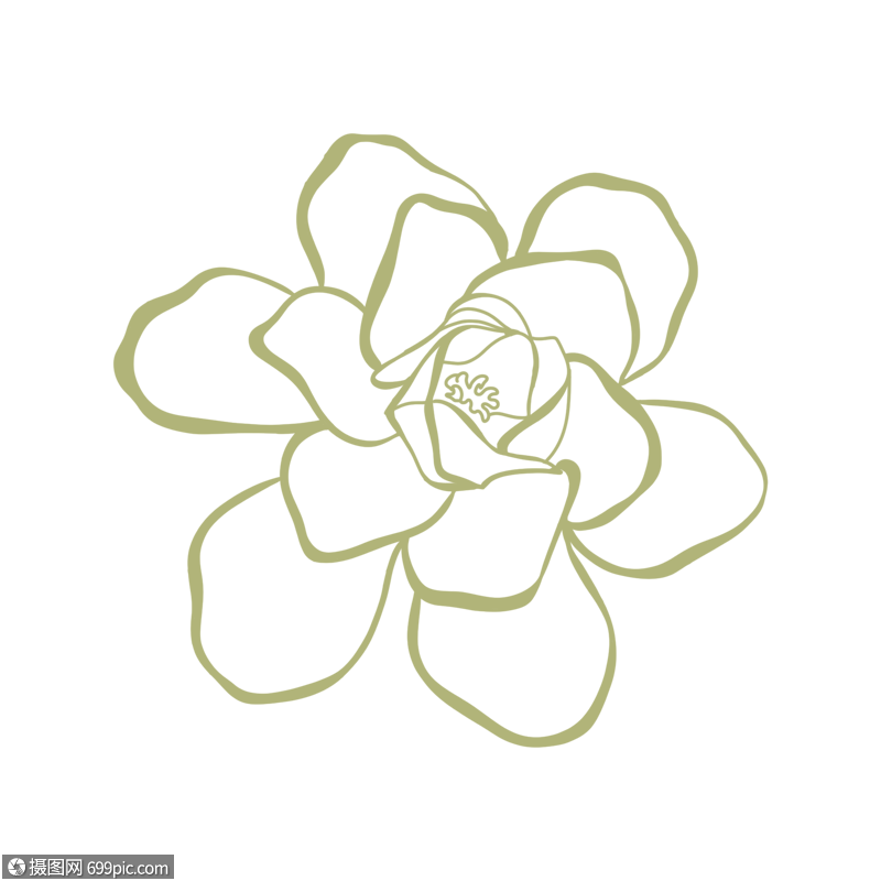 栀子花镂空花纹