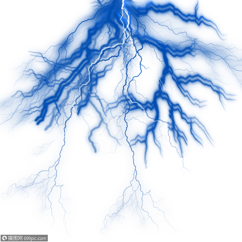 閃電素材炫光打雷圖片