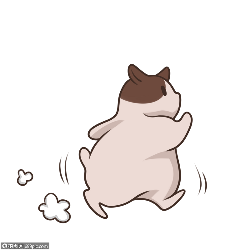 跑步的肥仓鼠扭屁股一溜烟