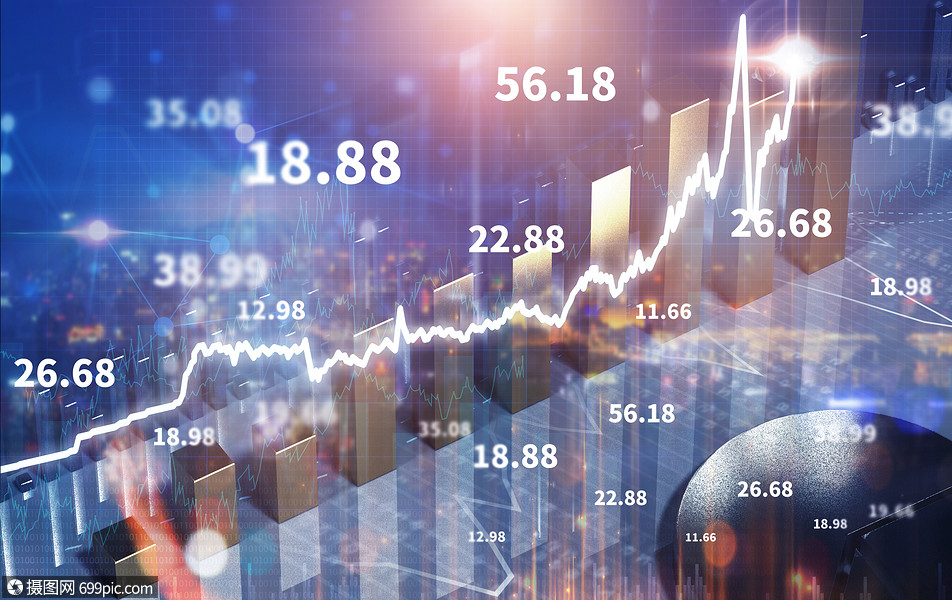 金融背景经济增长图片