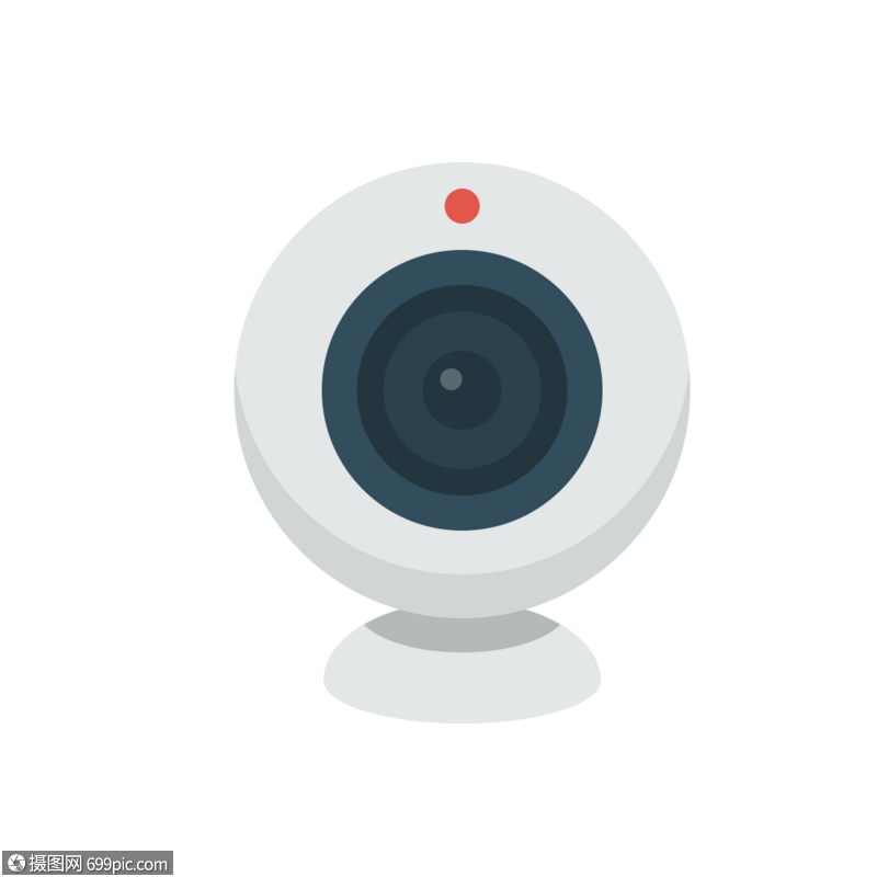 免抠元素 手绘/卡通元素 摄像头图标免抠矢量插画素材.svg