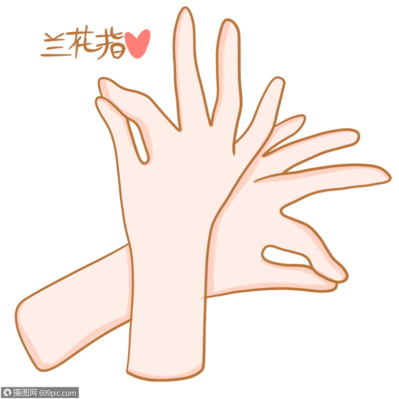 兰花指手势兰花指元素手指