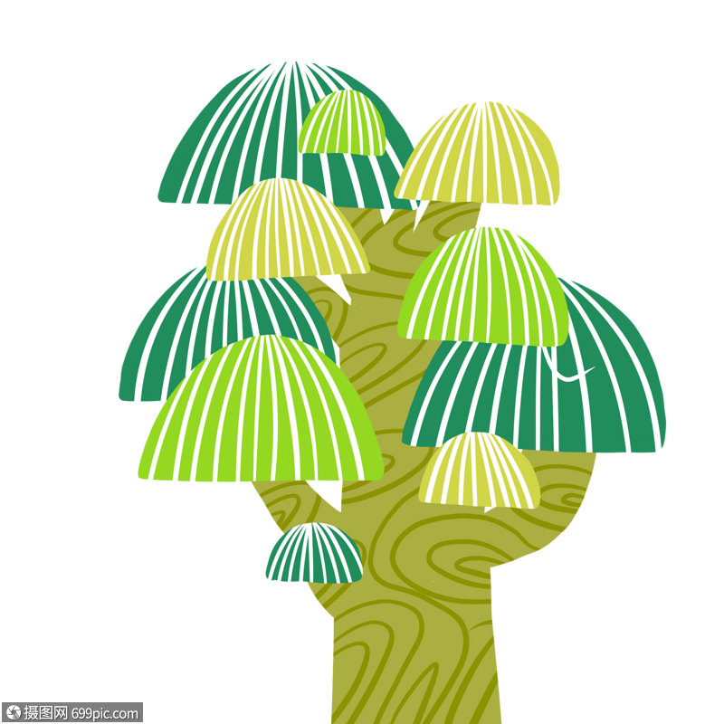创意树木手绘创意手绘卡通树木