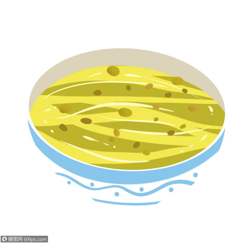 一碗绿豆汤一碗汤手绘绿豆汤