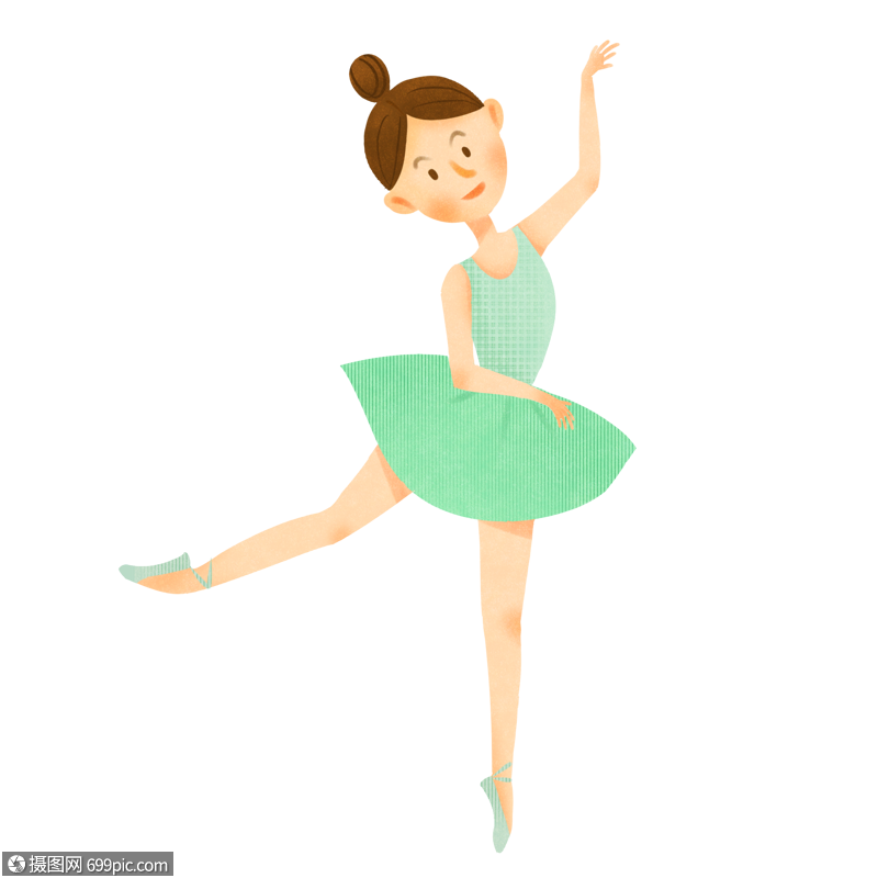 卡通人物舞蹈女生优美