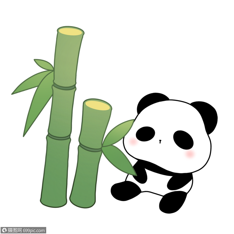 熊猫和竹子国宝卡通