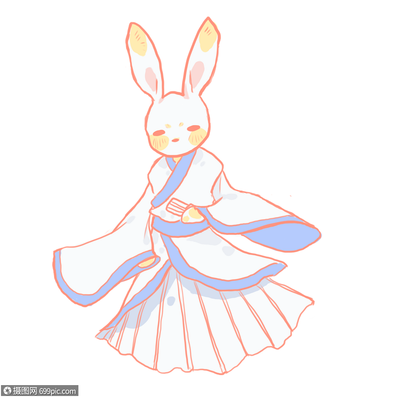 兔子嫦娥古装高清图片素材