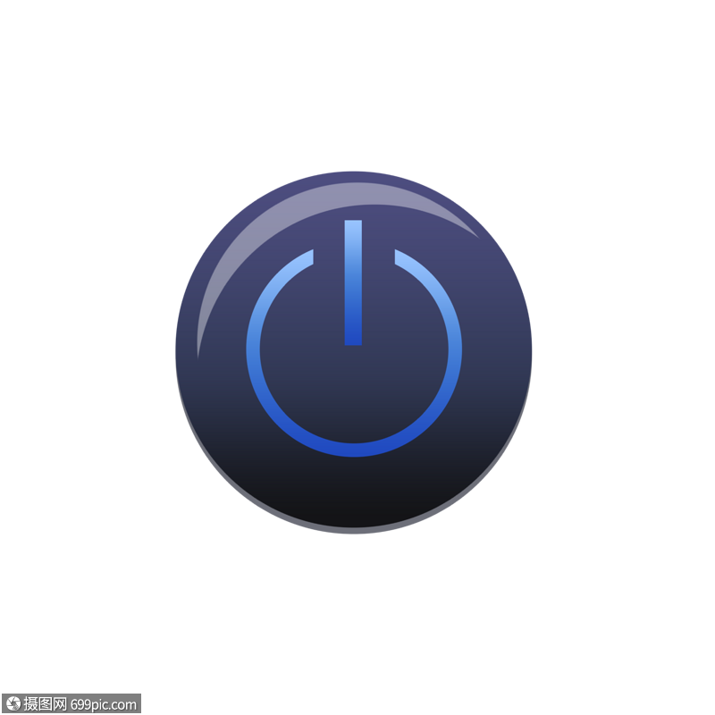 按钮开关蓝色高清图片素材
