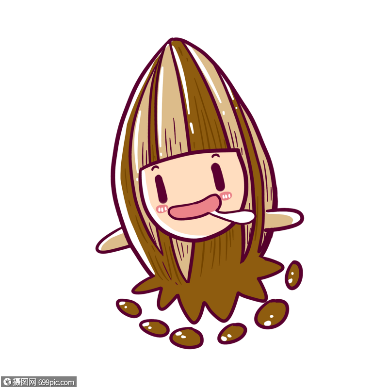 秋天坚果瓜子零食卡通