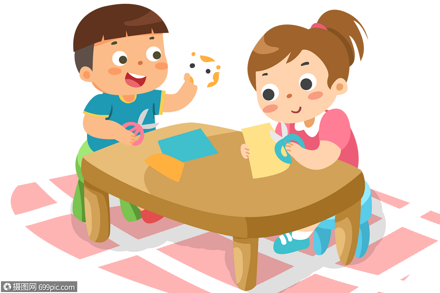 少儿教育做手工的小孩子素材卡通人物